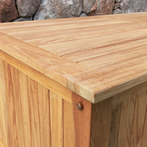 Birch Lane™ Summerton Teak Solid Wood Deck Box & Reviews Wayfair